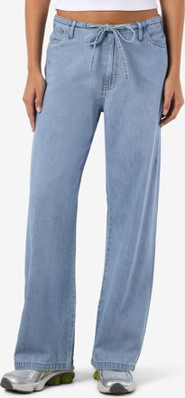 Noisy May Gerade Jeans NOISY MAY NMRINE NW WIDE PANTS MG008LB NOOS, Damen, Gr. XL, N-Gr, light blau denim, Denim/Jeans, Obermaterial: 100% Baumwolle, unifarben,