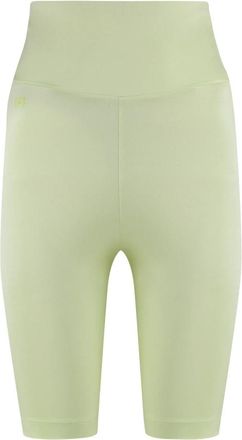 Wolford Glanzende Logo Print Shorts met zijzak - Dames - Korte Broeken - Groen - XS - Wol - Korte Broeken