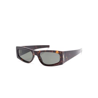 Saint Laurent M140 Zonnebril - Dames - Accessoires - Bruin - Maat: 56 MM Nylon