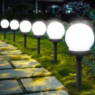OEM L&aacute;mpara Led Redonda, Luz Solar Para Jard&iacute;n, Luz De Suelo Para Exteriores, Luz Solar Para Jard&iacute;n, Luz Exterior Impermeable (6 Unidades) -crezuo