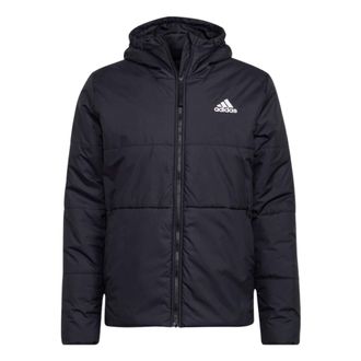 adidas BSC 3-Stripes Hooded Insulated Jacket Asia Sizing Black HG6276
