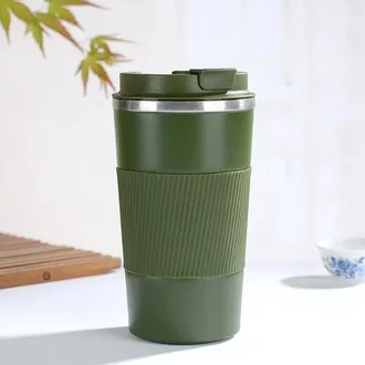 OEM Serie De Tazas Termo De Acero Inoxidable - Taza De Caf&eacute; Aislada - Negra - 510