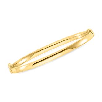 Ross-Simons 18kt Gold Over Sterling Bangle Bracelet