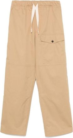 Dries Van Noten Elastische Broek met Trekkoord - Heren - Straight fit broeken - Beige - L - Broeken