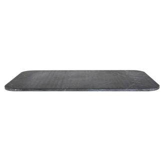 Maisons du monde Tablero de mesa profesional rectangular de m&aacute;rmol negro, 4 personas, L. 120