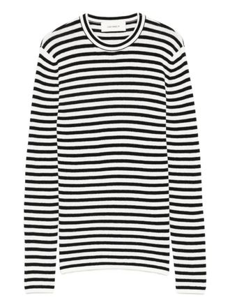 Lisa Yang striped crew-neck top - White