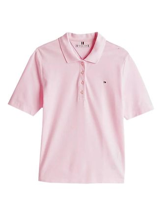 Tommy Hilfiger cotton polo top - women - Elastane/Cotton - S - Pink