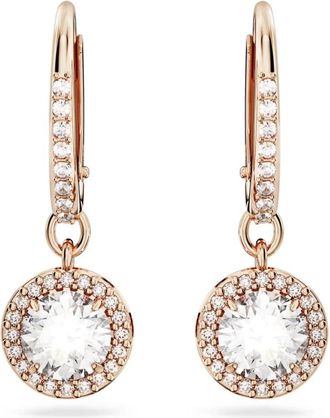 Swarovski Dames Oorbellen Angelic met Kristallen in Wit en Ros&eacute;goud UNA 5638769 - Dames - Oorbellen - Geel - ONE Size - Accessoires