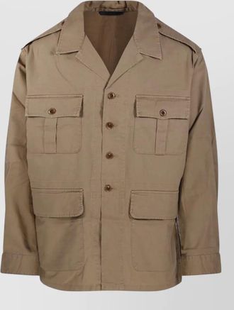 Ralph Lauren shirt style jacket epaulettes flap pockets