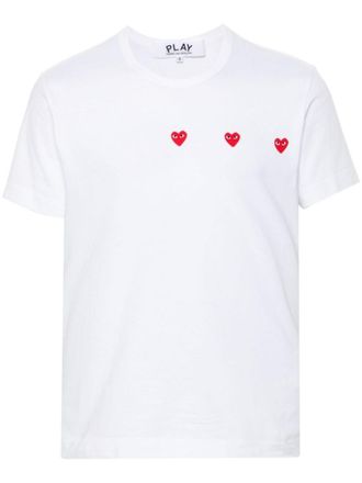 Comme Des Gar&ccedil;ons White Graphic Crew Neck T-Shirt