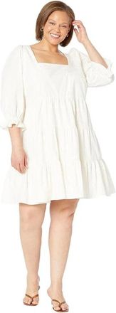 Madewell Womens Madewell Poplin Lizzie Dress Lighthouse Ruffle Hem Babydoll RED484