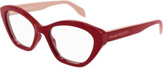 Alexander McQueen Ladies Black Cat Eye Eyeglass Frames AM0360O 004