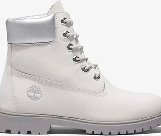Timberland Womens Womens Premium 6 Inch boot - White / Silver - Size: 4