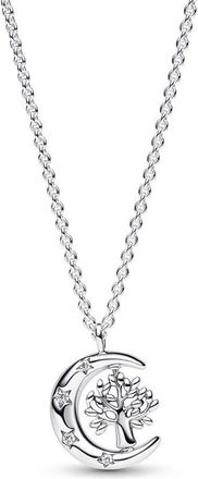 Pandora Moon & Spinning Tree of Life Pendant Necklace