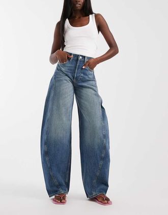 Tommy Jeans Ella - Jeans bombati lavaggio blu scuro-Blu navy