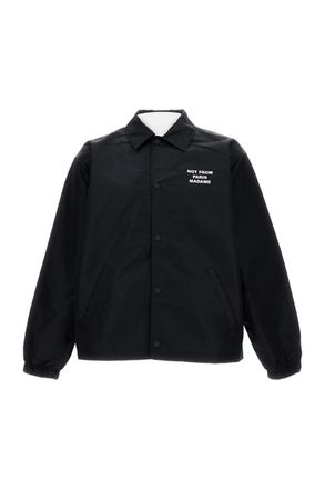 Dr&ocirc;le de Monsieur Waterproof Twill Oversized Slogan Jacket