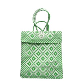 Lola's Bag Womens Small Handmade Aztec Backpack In Green
