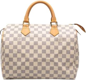 Louis Vuitton Pre-owned Speedy 30 - Dames - Vintage Handtas - Wit - ONE Size - Leer - Vintage