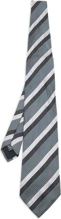 BOSS Cravatta a righe in seta Pre-owned - Grigio