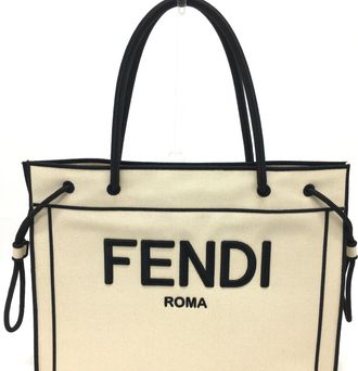 Fendi Beige Cloth Tote Bag (Pre-Owned)