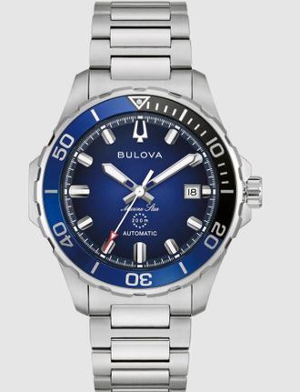 Bulova Marine Star Automatic Blue Dial Mens Watch 98B466