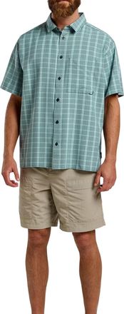 Jack Wolfskin Heren-T-shirt met ruitjesmotief en relaxte pasvorm (Donkere marine)