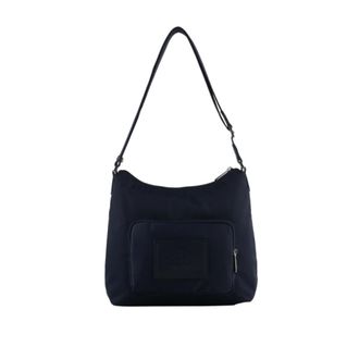 Pourchet Tassen, Dames, Blauw, ONE Size, Katoen, Escale Schoudertas