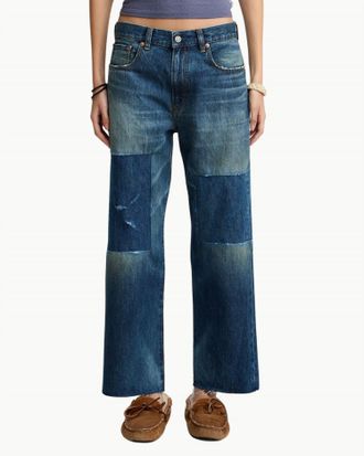 Denimist Lucy Boyfriend Patchwork Jean In Esher Blue
