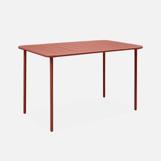 Sweeek Mesa De Jard&iacute;n Bistr&oacute; De Acero, 4 Plazas, 120cm