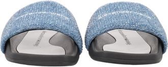 Alexander Wang Contoured Sole Denim Slide Sandals
