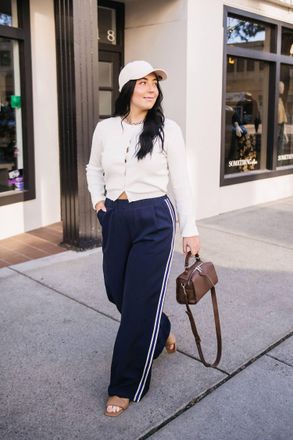 Bishop + Young Side Stripe Pull On Pant In Navy