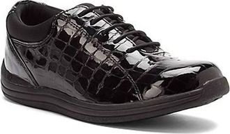 Drew Womens Tulip Shoes In Black Croc