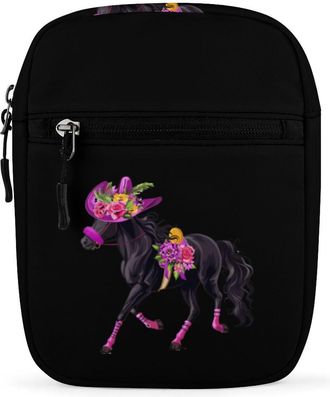 Generic Funny Horse Racing Crossbody Bag Adjustable Satchel Cute Shoulder Bag Lightweight Sling Bags
