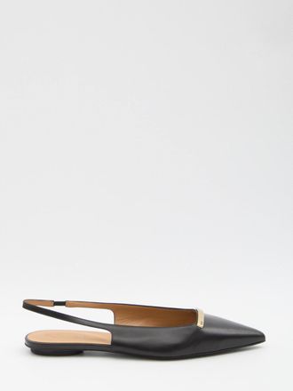 Tod's Leather Slingback Ballerinas