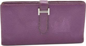 Herm&egrave;s Portafoglio Bearn in pelle - Viola
