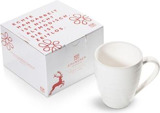 Gmundner Keramik Gmundner Keramik - Gmundner Cer&aacute;mica Blanca Flameada, Taza Desayuno Max (0.3 L)