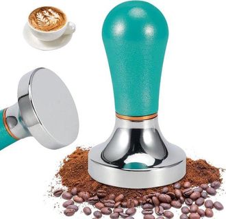 OEM Prensador De Caf&eacute; De 57 Mm Con Base De Aleaci&oacute;n De Aluminio, Prensador De Caf&eacute; Espresso, Soporte Para Tamiz De Caf&eacute;, Accesorios (azul Claro)