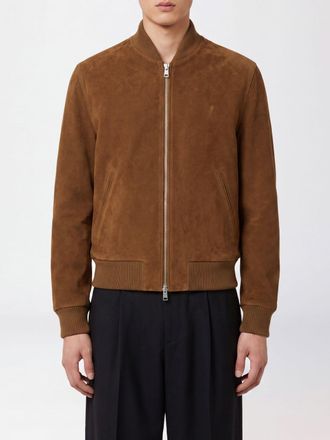 Ami Bomber relaxed fit in pelle scamosciata con logo ricamato
