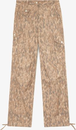 Ganni Burro Cargo Pants in Printed Cotton - Size 34 Organic