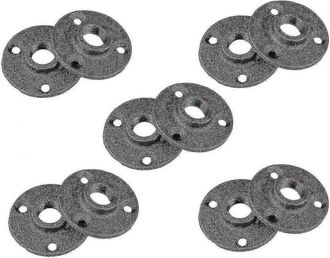 OEM Diez Bridas De Suelo Roscadas De 20 Mm Para Accesorios De Tuber&iacute;a De Hierro (1/2 Pulgada, 3 Orificios)