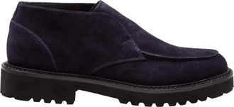 Doucal's Ankle Boots, male, Blue, Size: 8 1/2 US Blue Suede Chukka Ankle Boots