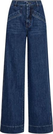 Co'Couture Pantalones Anchos - Jeans - Mujer - Azul - XS