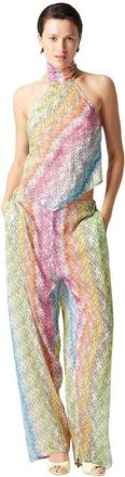 Missoni Sleeveless Turtleneck Top In Printed Cotton And Silk Blend in Multicoloured 2 at Nordstrom, Size 38 It