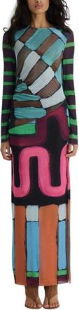 Romy Portia Dress in Warped Linear at Nordstrom, Size Medium