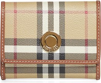Burberry Wallets & Cardholders, female, Beige, Size: ONE SIZE Small Check Folding Wallet