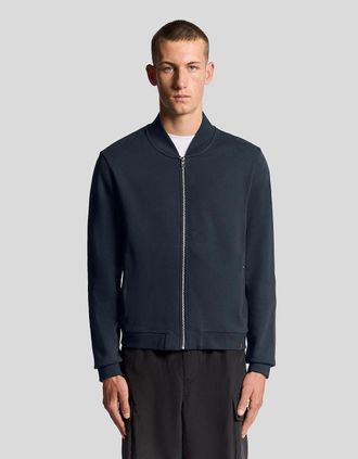 Lyle & Scott Lyle And Scott Mens Half Raglan Sleeve Jersey Bomber - Navy - Size: Regular/34