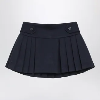 Polo Ralph Lauren Navy pleated skirt with buttons