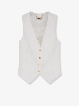 Elisabetta Franchi Gilet in lino e viscosa - ELISABETTA FRANCHI - gender_Woman