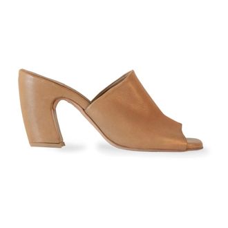 Cortana Heeled Mules, female, Brown, 3 UK, Square Toe High Heel Mules