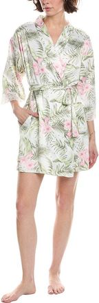 Flora Nikrooz 2Pc Printed Matte Charmeuse, Wrap & Cami Set